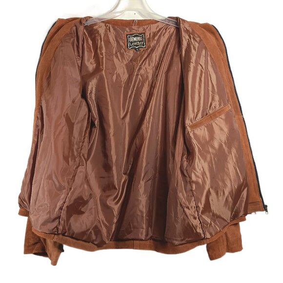 Genuine Leather Suede Fringe Jacket Womens XXL Terra Cotta Vtg Western Cowgirl - Picture 4 of 7